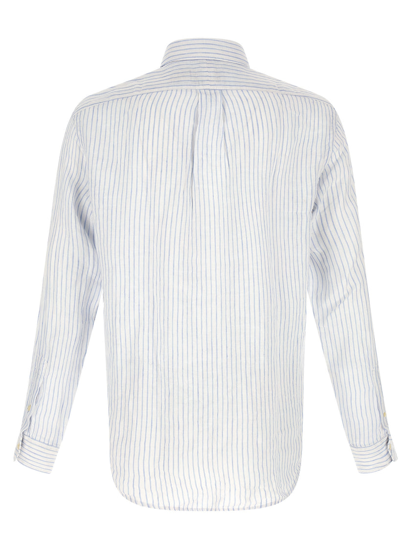 Polo Ralph Lauren Blaue Leinenbluse