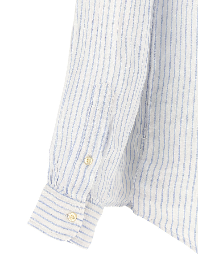 Polo Ralph Lauren Blaue Leinenbluse