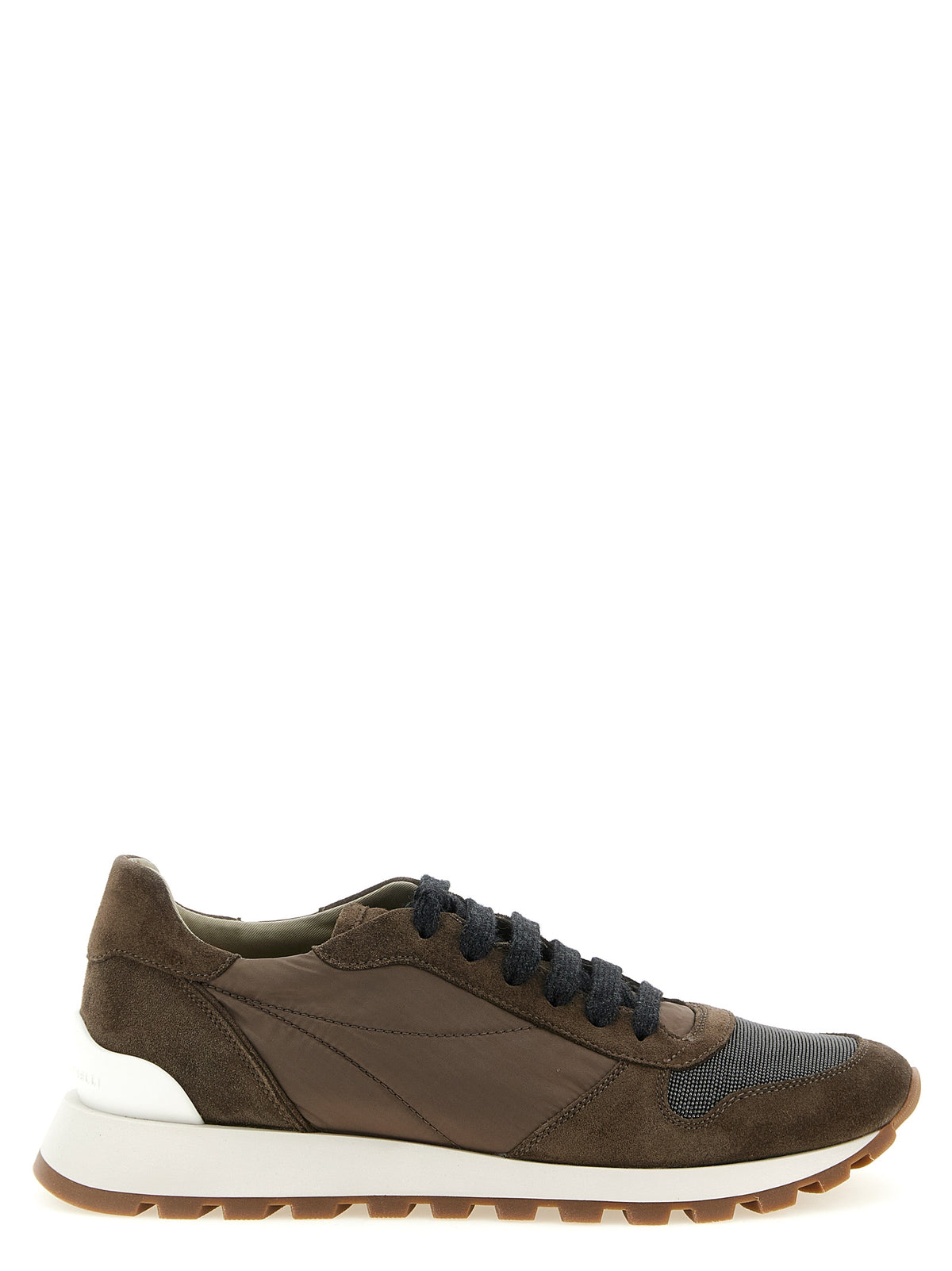 Brunello Cucinelli Two-Tone Athletic Calfskin Sneakers