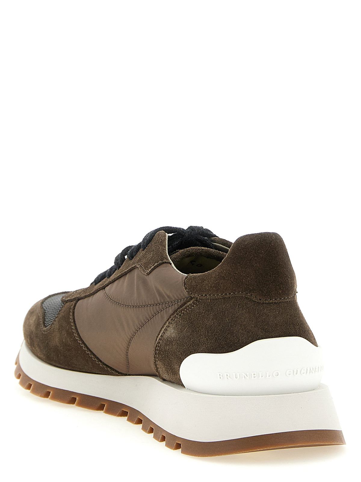 Brunello Cucinelli Two-Tone Athletic Calfskin Sneakers