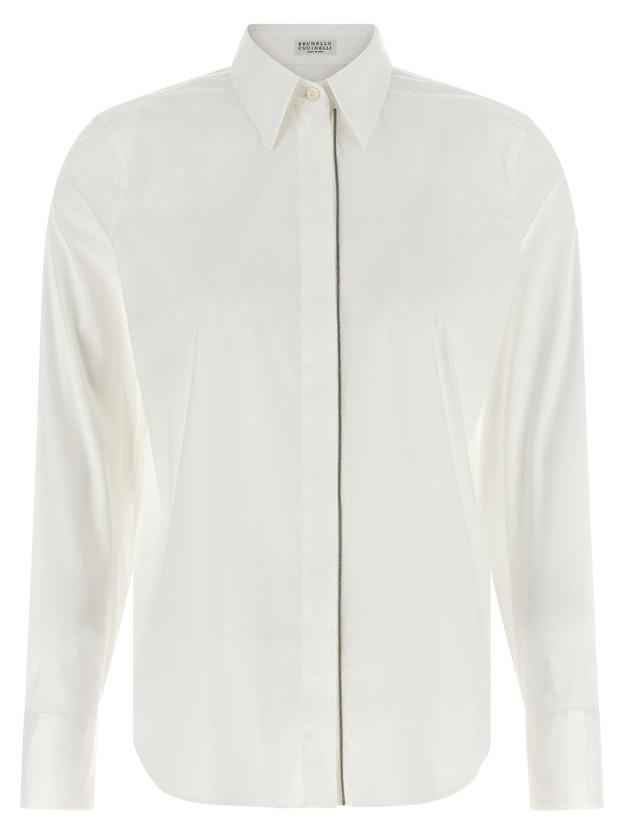 Brunello Cucinelli Weiße Baumwollbluse
