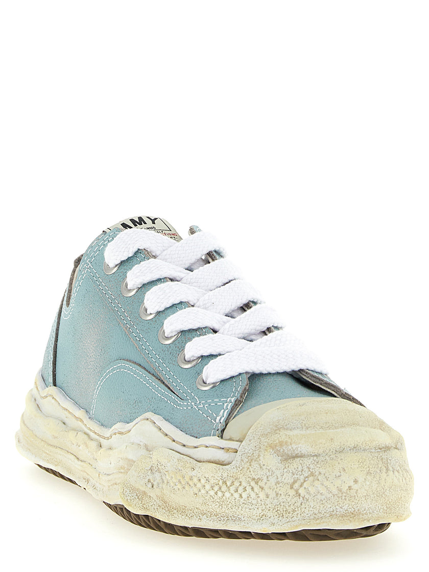 Maison Mihara Yasuhiro Blaue Sneaker aus Rindsleder