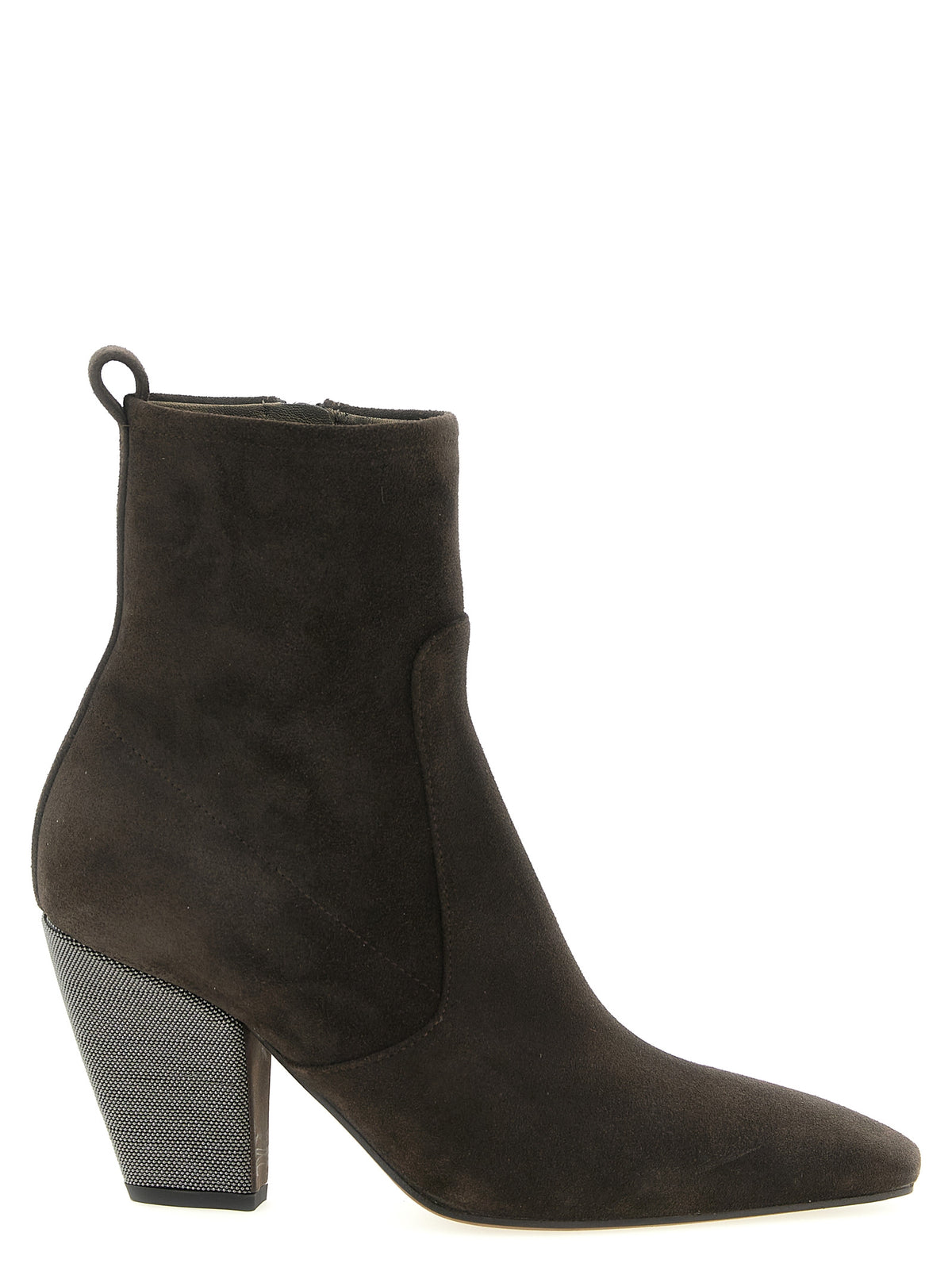 Brunello Cucinelli Ankle Boots aus braunem Kalbsleder