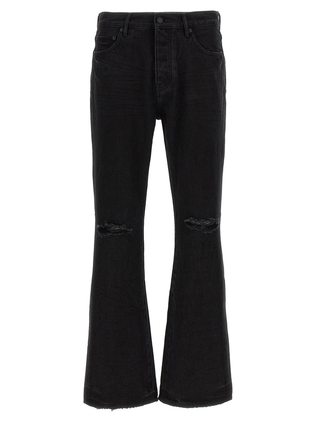 PURPLE Schwarze Baumwoll-Schlagjeans