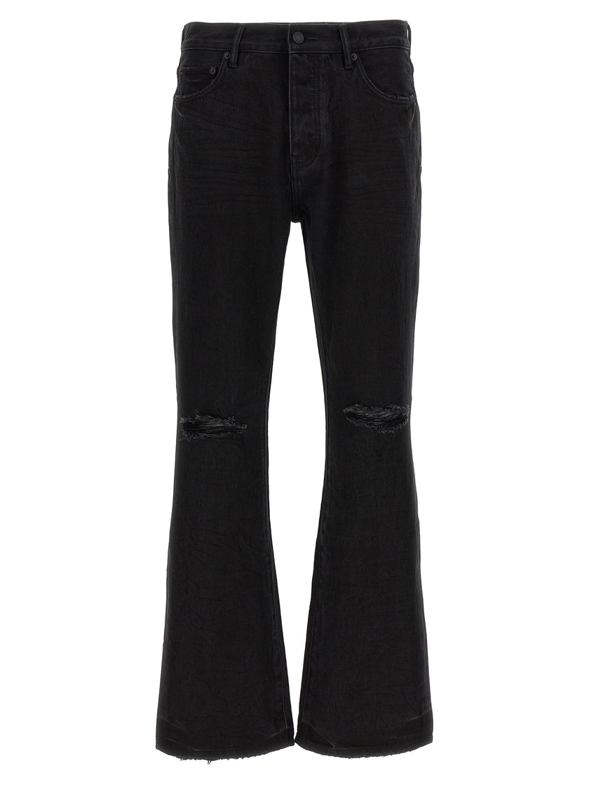 PURPLE Schwarze Baumwoll-Schlagjeans