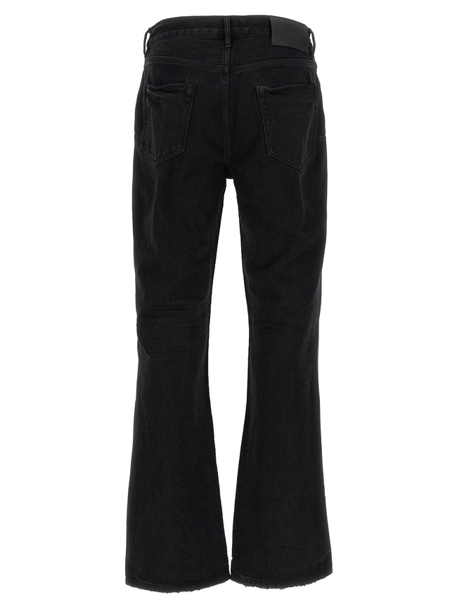 PURPLE Schwarze Baumwoll-Schlagjeans