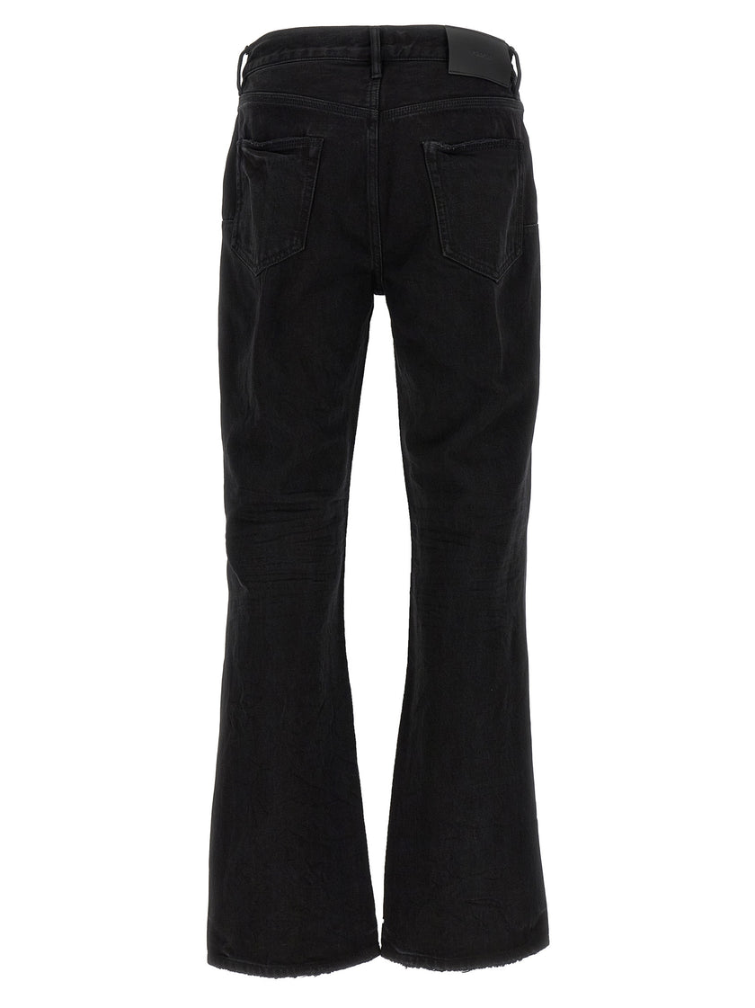 PURPLE Schwarze Baumwoll-Schlagjeans
