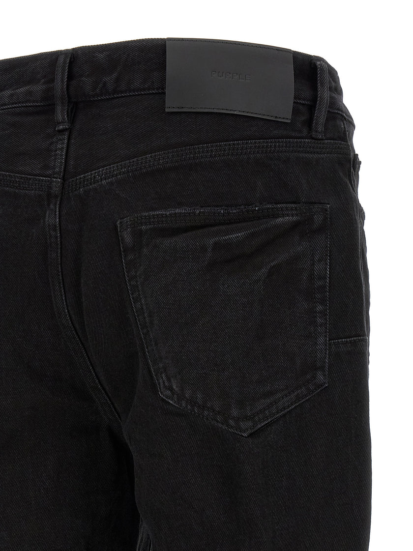 PURPLE Schwarze Baumwoll-Schlagjeans