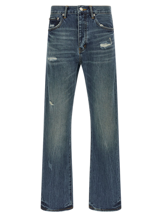 PURPLE Blaue Jeans aus Baumwolle im geraden Schnitt