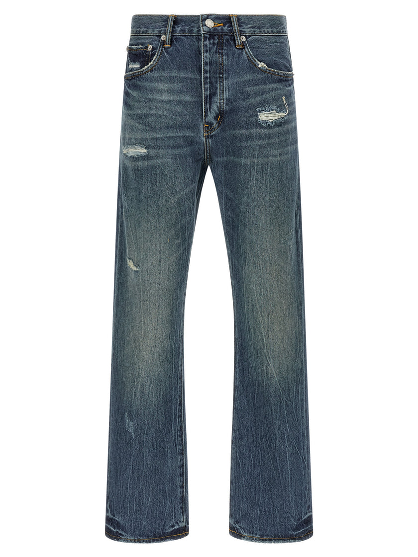 PURPLE Blaue Jeans aus Baumwolle im geraden Schnitt