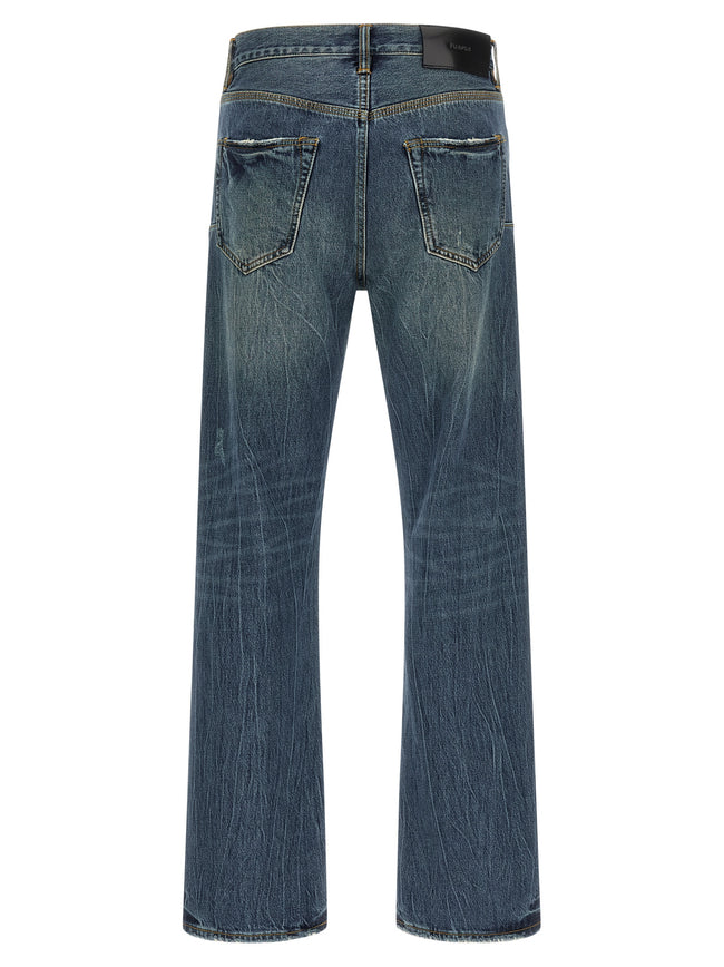 PURPLE Blaue Jeans aus Baumwolle im geraden Schnitt