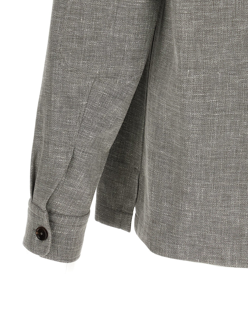ZEGNA Bicolor Leinenbluse