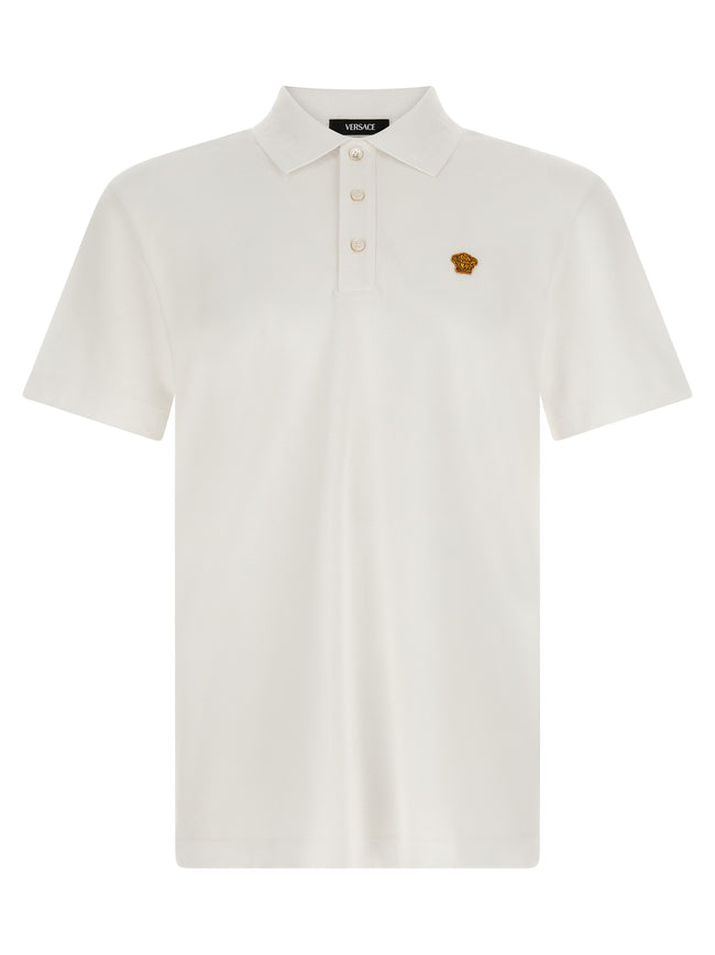 Versace Weißes Poloshirt aus Baumwolle
