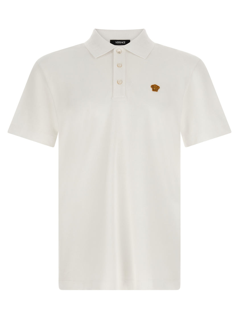 Versace Weißes Poloshirt aus Baumwolle
