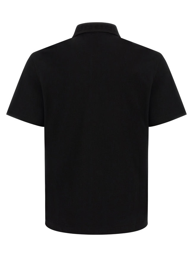 Versace Schwarzes Baumwoll-Poloshirt