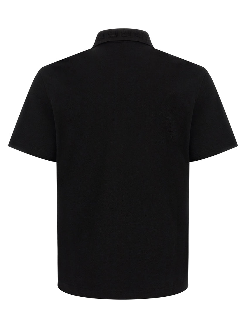Versace Schwarzes Baumwoll-Poloshirt