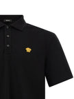 Versace Schwarzes Baumwoll-Poloshirt