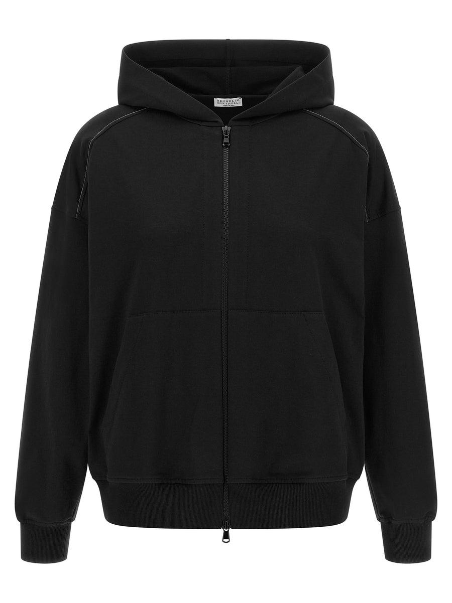 Brunello Cucinelli Schwarzer Baumwoll-Sweatshirt