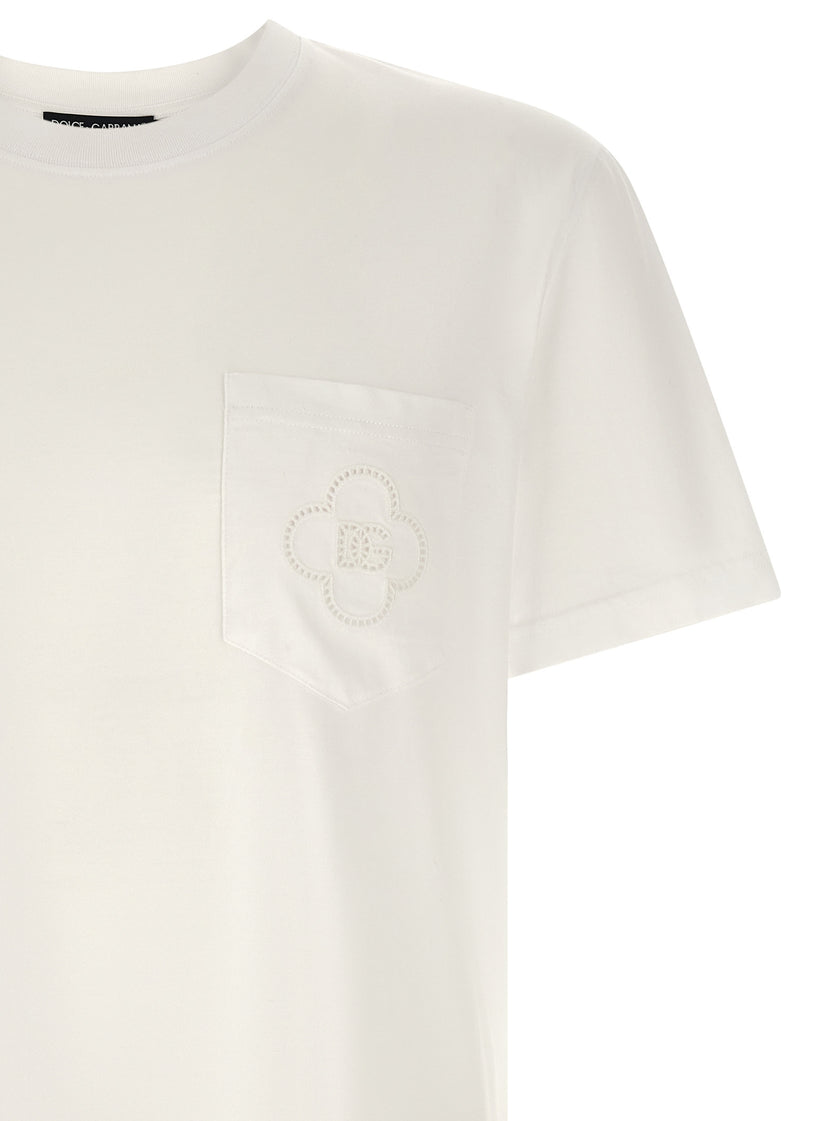 Dolce & Gabbana Weißes Baumwoll-T-Shirt