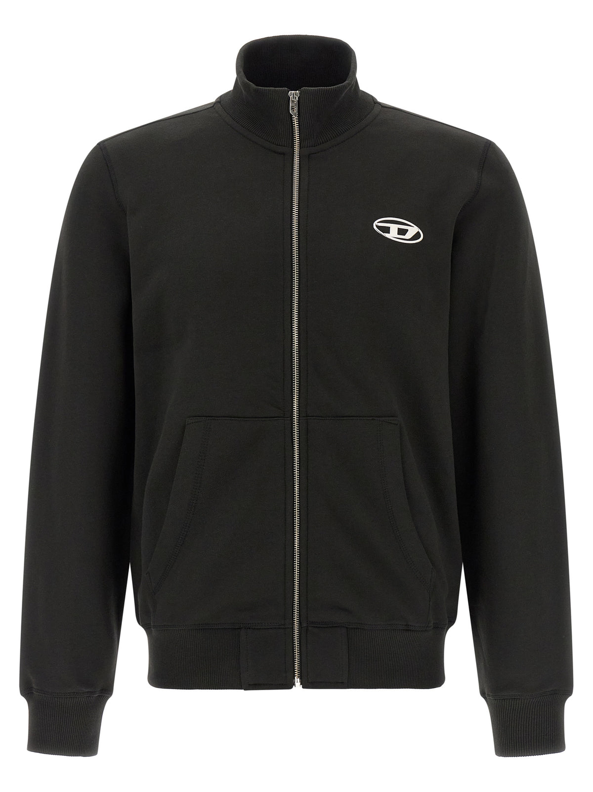 Diesel Schwarzer Baumwoll-Sweatshirt