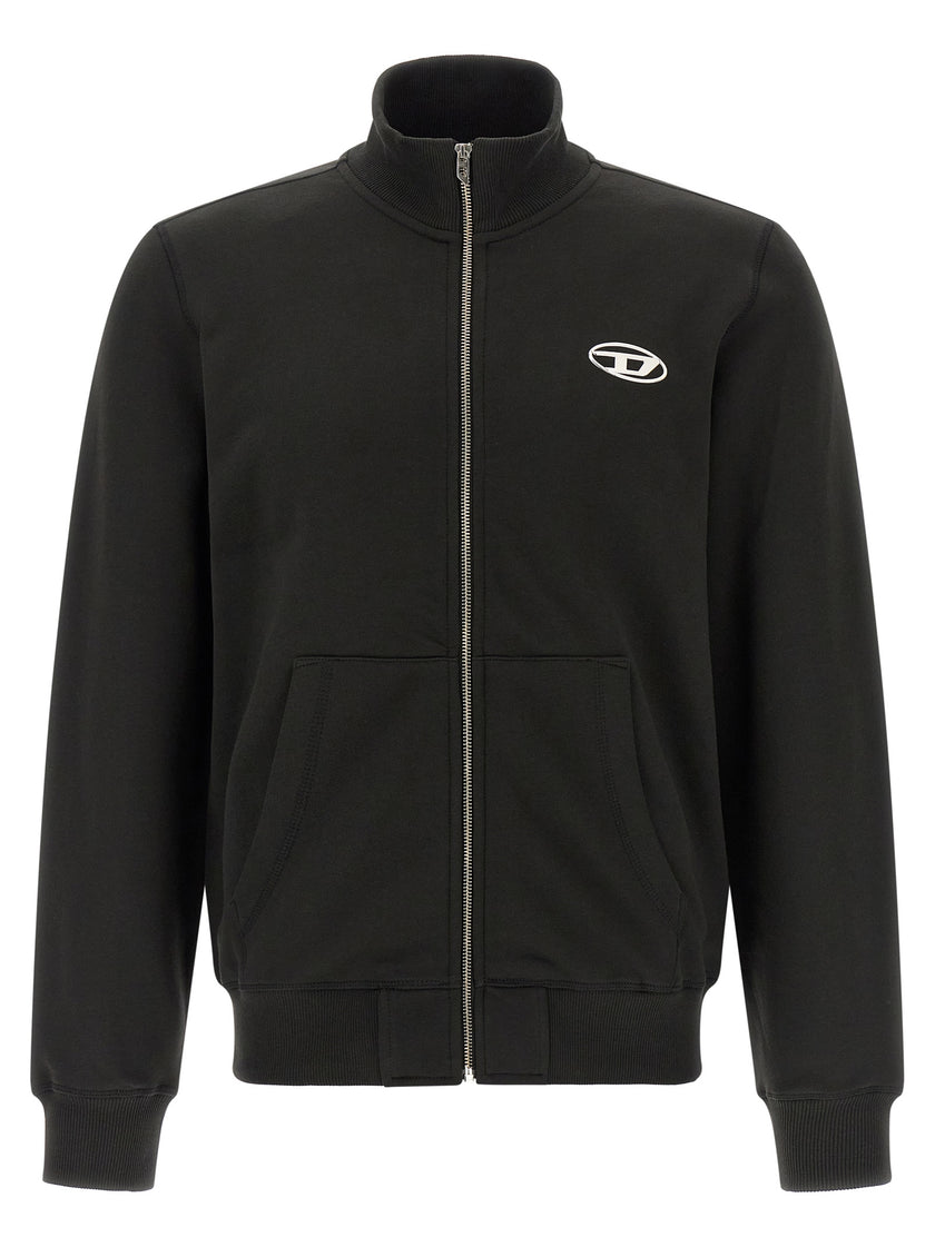 Diesel Schwarzer Baumwoll-Sweatshirt