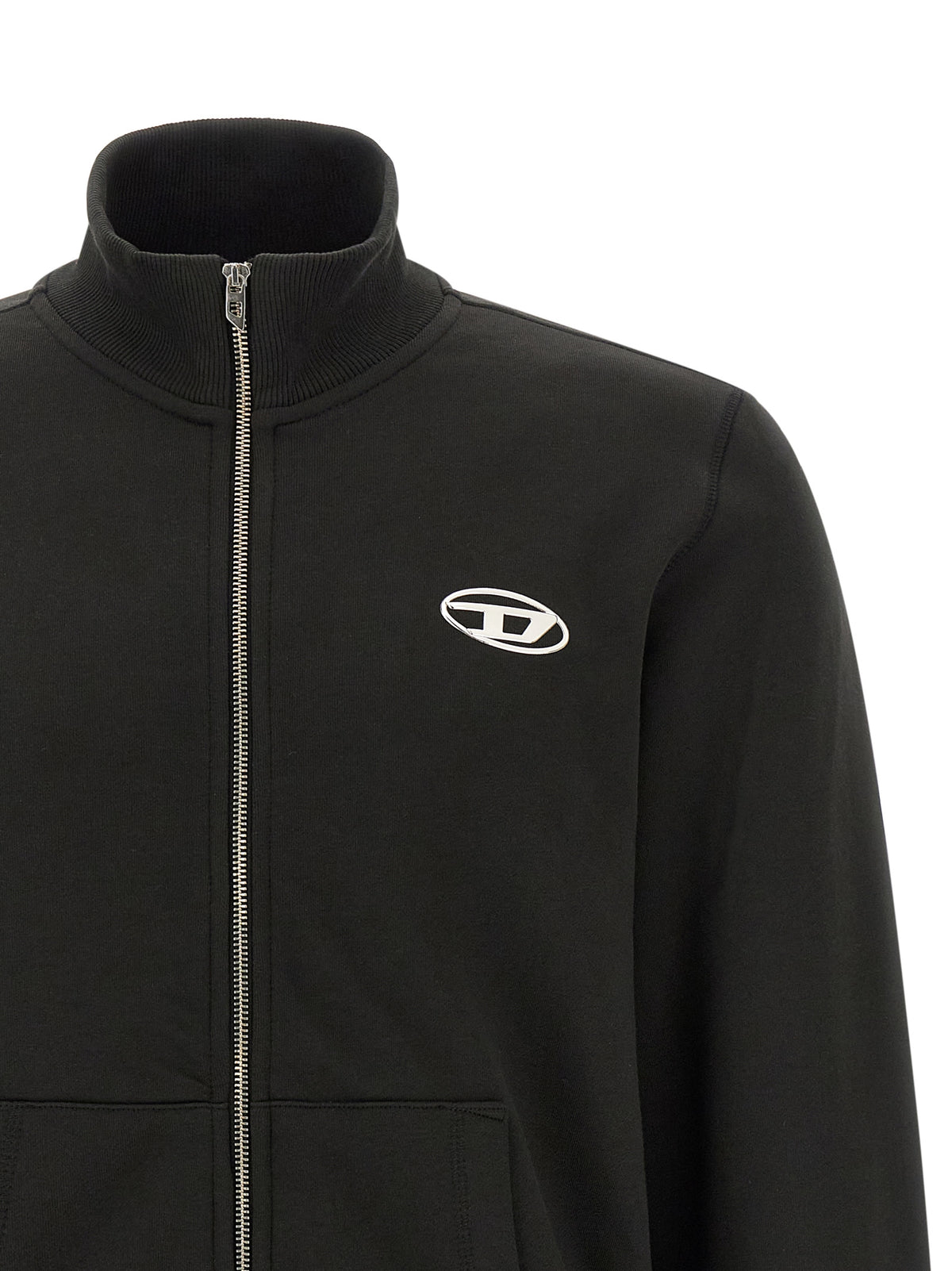 Diesel Schwarzer Baumwoll-Sweatshirt