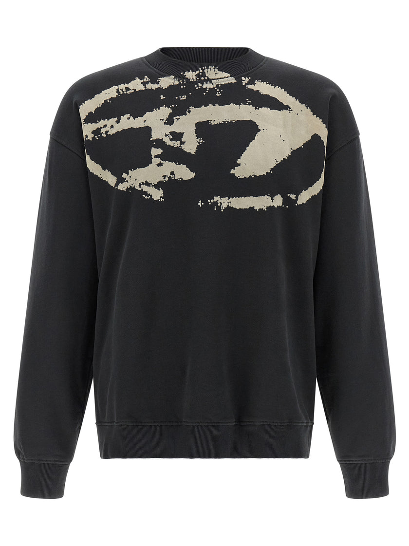 Diesel Schwarzer Baumwoll-Sweatshirt