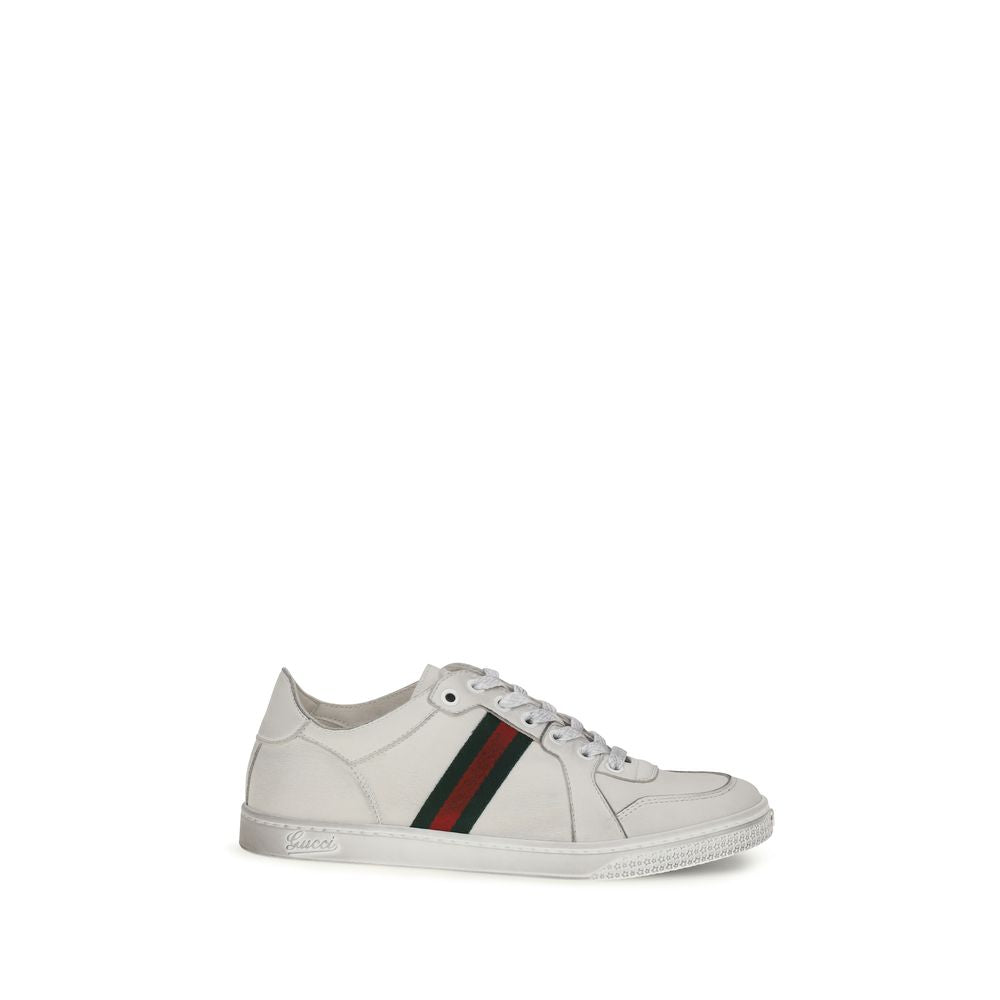 Gucci Weiße Kalbsleder Bos Taurus Athletic Sneaker