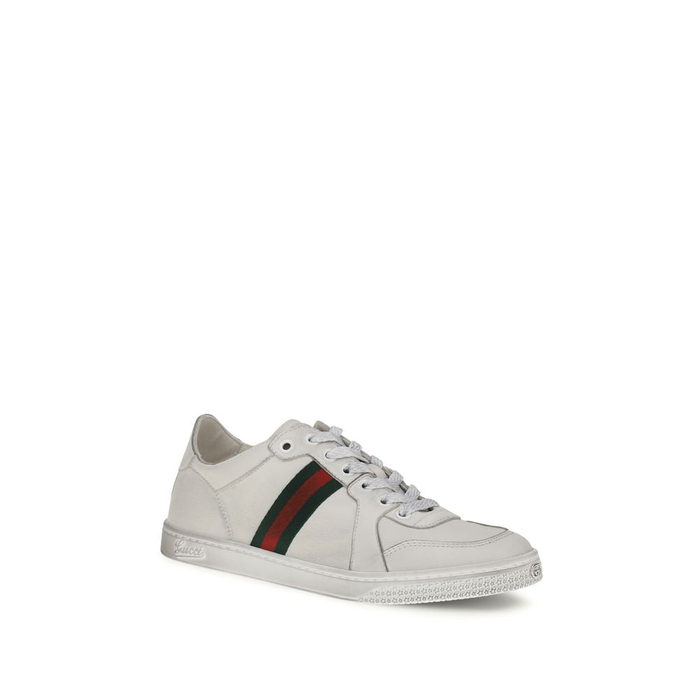 Gucci Weiße Kalbsleder Bos Taurus Athletic Sneaker