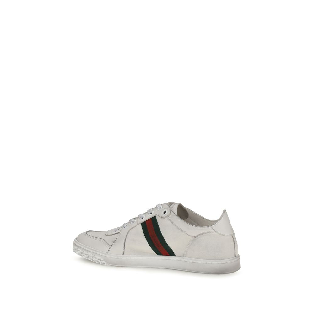Gucci Weiße Kalbsleder Bos Taurus Athletic Sneaker