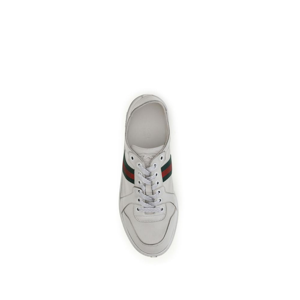 Gucci Weiße Kalbsleder Bos Taurus Athletic Sneaker