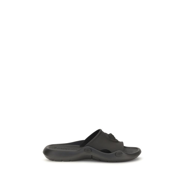Versace Schwarze Gummisandalen