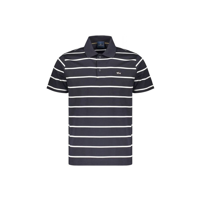 Paul & Shark Blaues Baumwoll-Polohemd