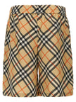 Burberry Beige Satin Bermuda Shorts