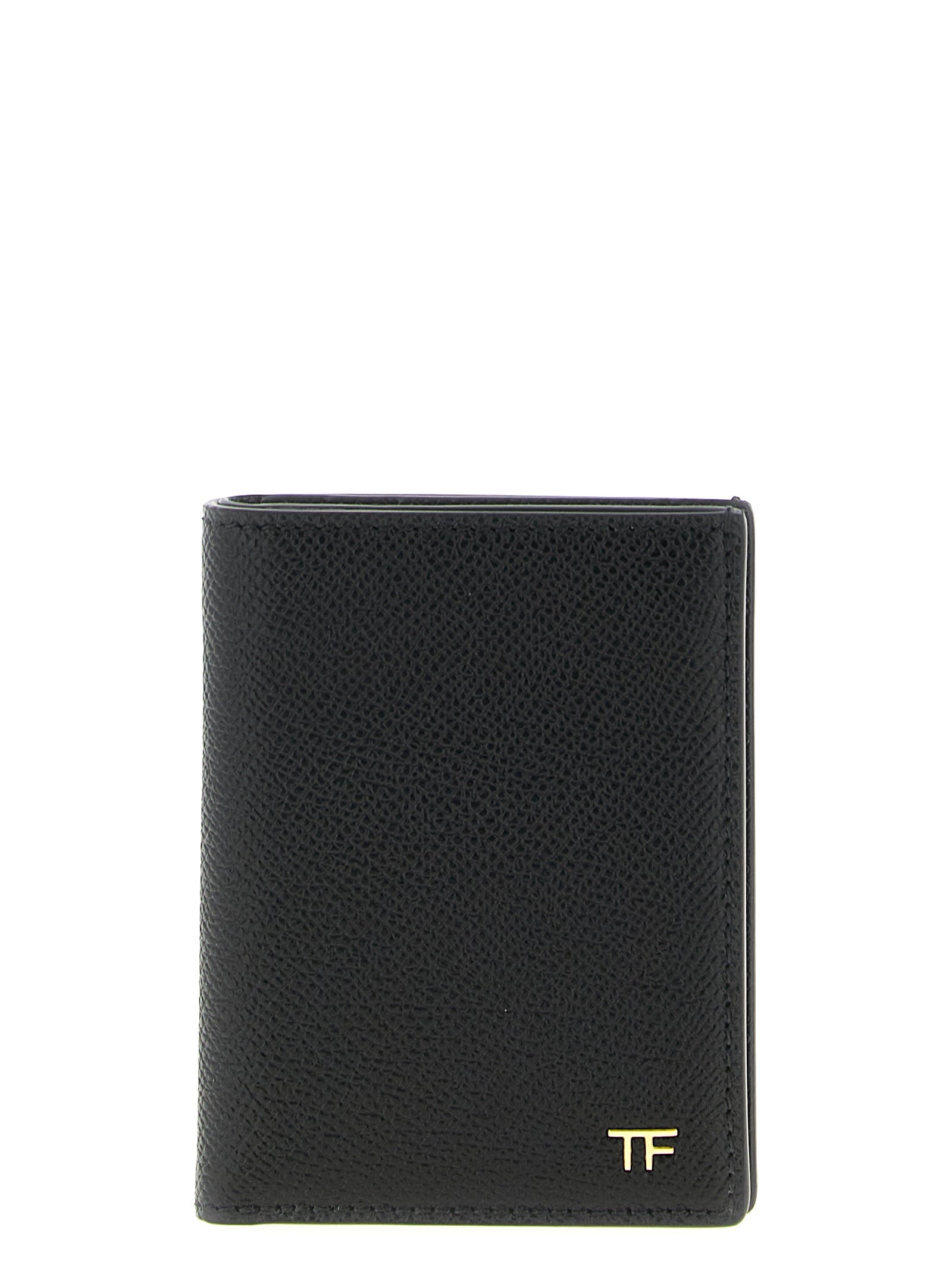 Tom Ford Schwarzer Kalbsleder-Kartenetui
