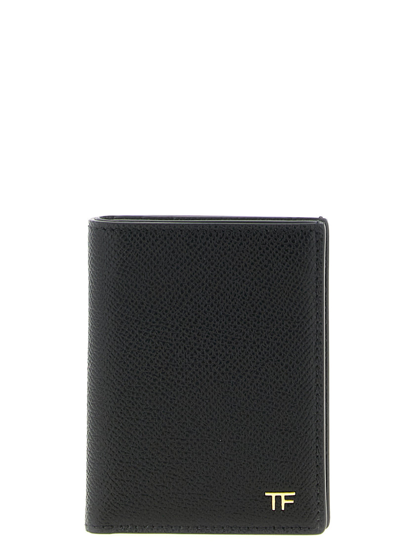 Tom Ford Schwarzer Kalbsleder-Kartenetui