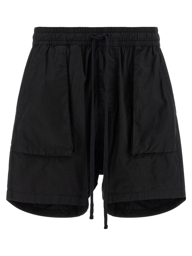 Thom Krom Schwarze Bio-Baumwoll-Bermudashorts