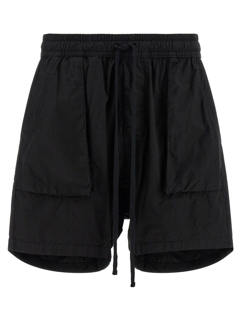 Thom Krom Schwarze Bio-Baumwoll-Bermudashorts