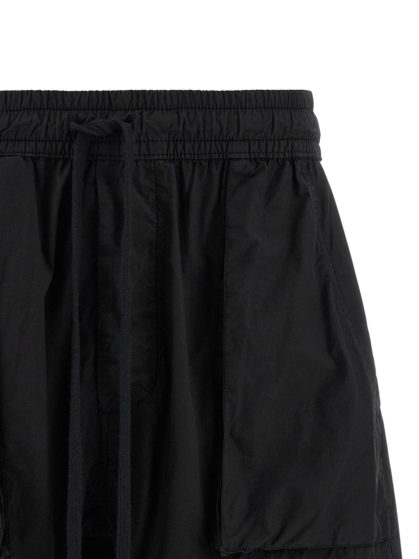 Thom Krom Schwarze Bio-Baumwoll-Bermudashorts