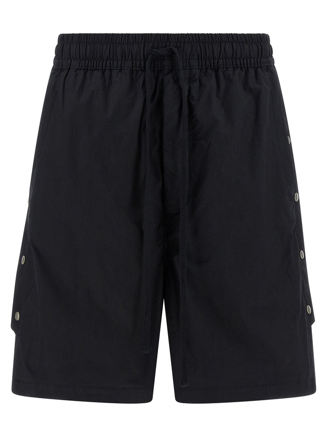 Thom Krom Schwarze Baumwoll-Bermudashorts