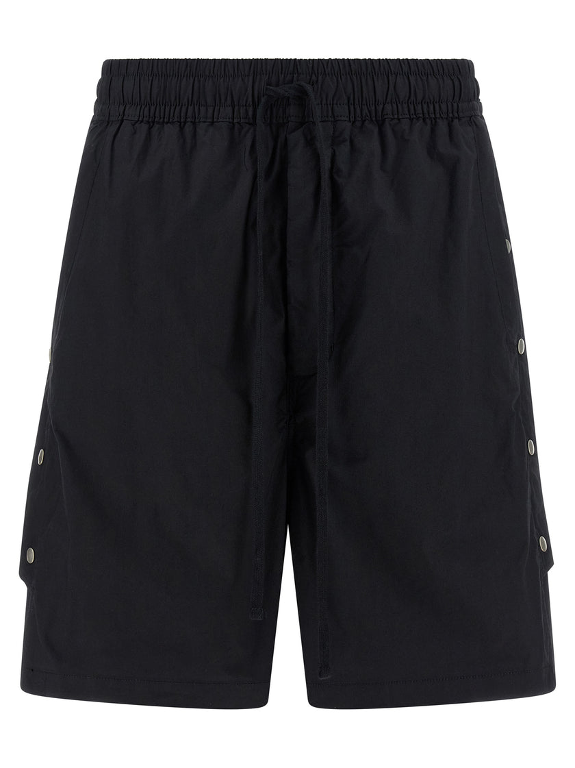 Thom Krom Schwarze Baumwoll-Bermudashorts