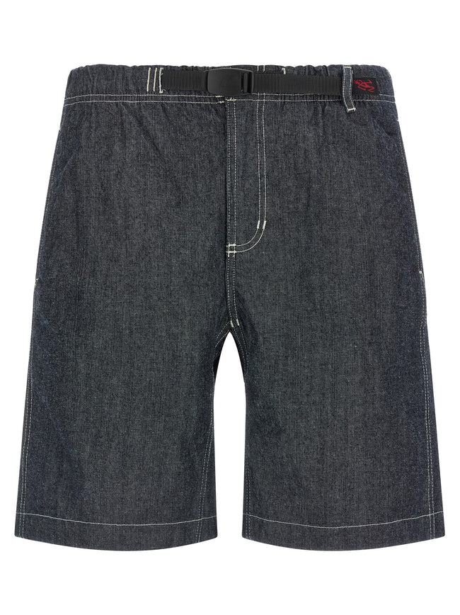 Gramicci Blaue Baumwoll-Bermudashorts