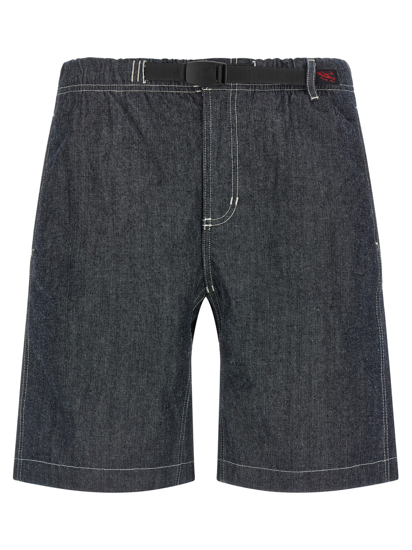 Gramicci Blaue Baumwoll-Bermudashorts