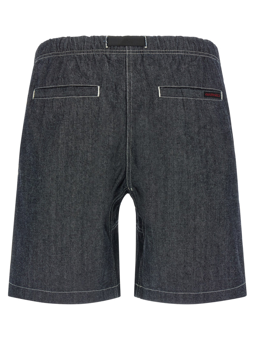 Gramicci Blaue Baumwoll-Bermudashorts