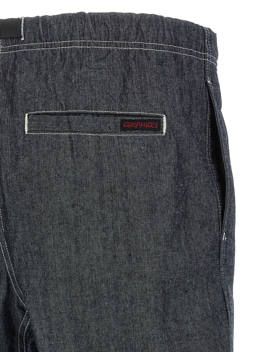 Gramicci Blaue Baumwoll-Bermudashorts
