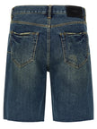 PURPLE Blaue Baumwoll-Bermudashorts