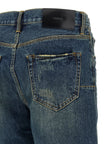 PURPLE Blaue Baumwoll-Bermudashorts