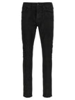 PURPLE Schwarze Baumwoll-Jeans mit schmal zulaufendem Bein