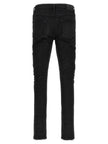 PURPLE Schwarze Baumwoll-Jeans mit schmal zulaufendem Bein
