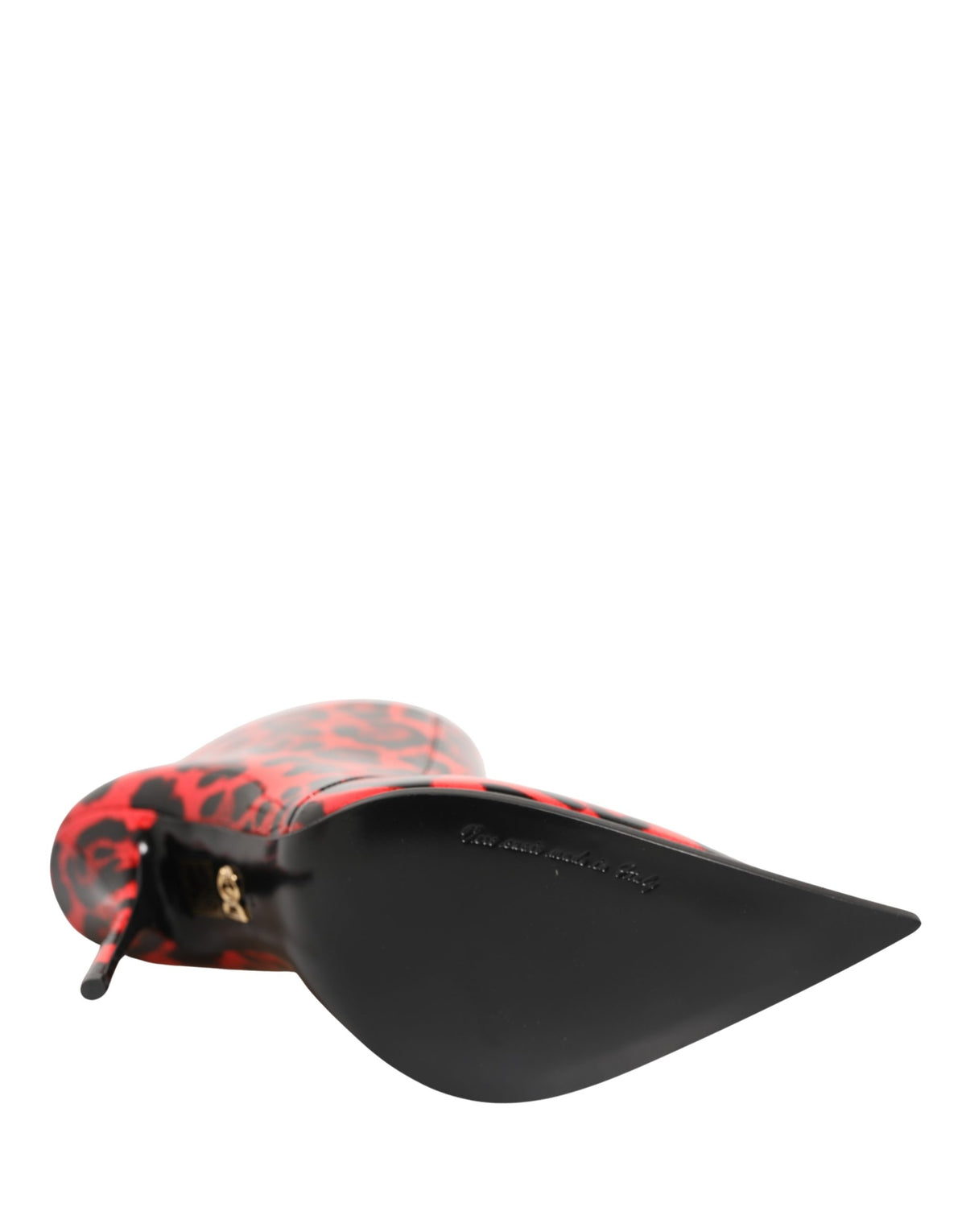 Dolce & Gabbana Rote Leo-Print Cardinale Stiefeletten